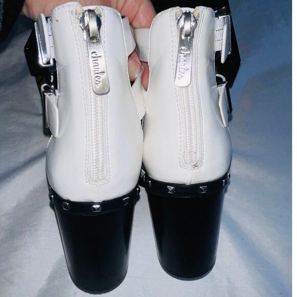 Charles By Charles David Diesel White Studded Heels - Women's Size 10 M - w/ Box - Picture 9 of 13